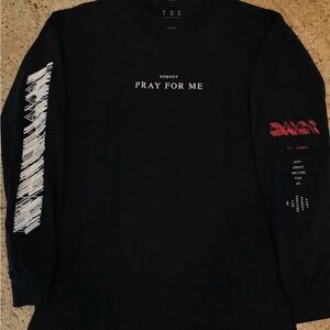TDE Kendrick Lamar DAMN 2017 Black Long Sleeve Tee with Graphic Print